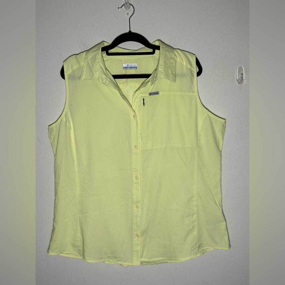 Columbia Women's Yellow Tamiami Sleeveless Top Size XXL